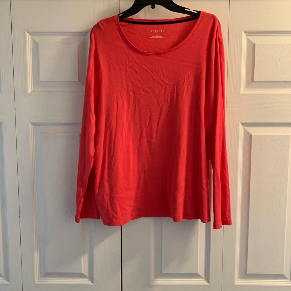 Talbots Long Sleeve Orange tee